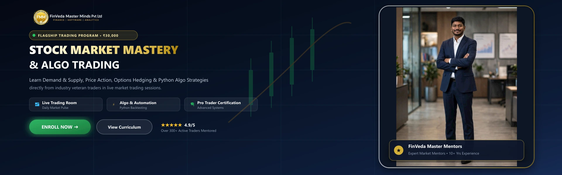 FinVeda Stock Market Mastery and Algo Trading Course